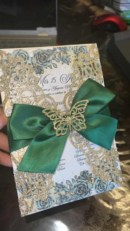 Enchanted quinceañera invitations