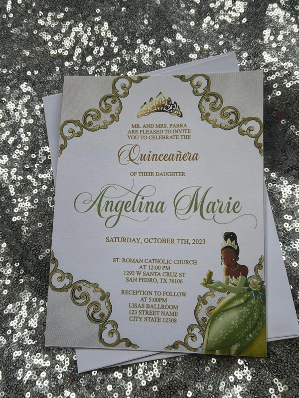 Princess invitations for discount quinceanera