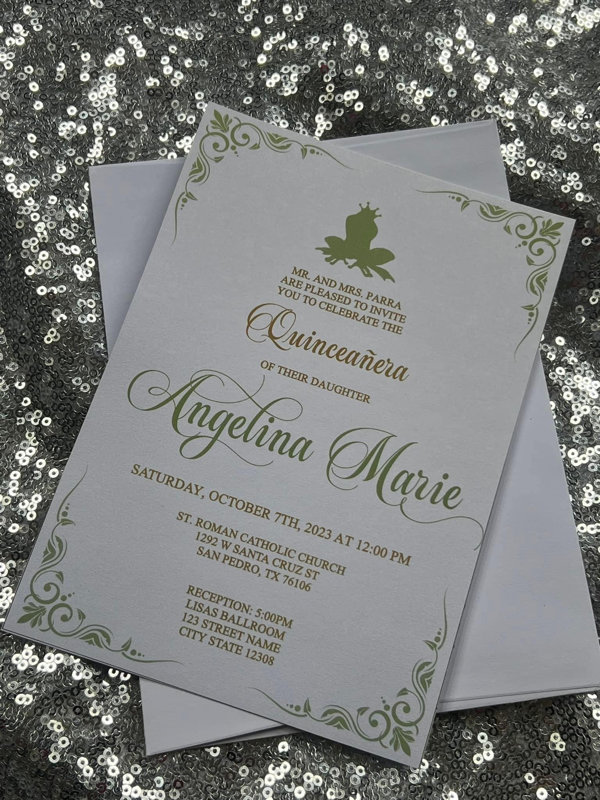 Princess themed quinceanera invitations best sale